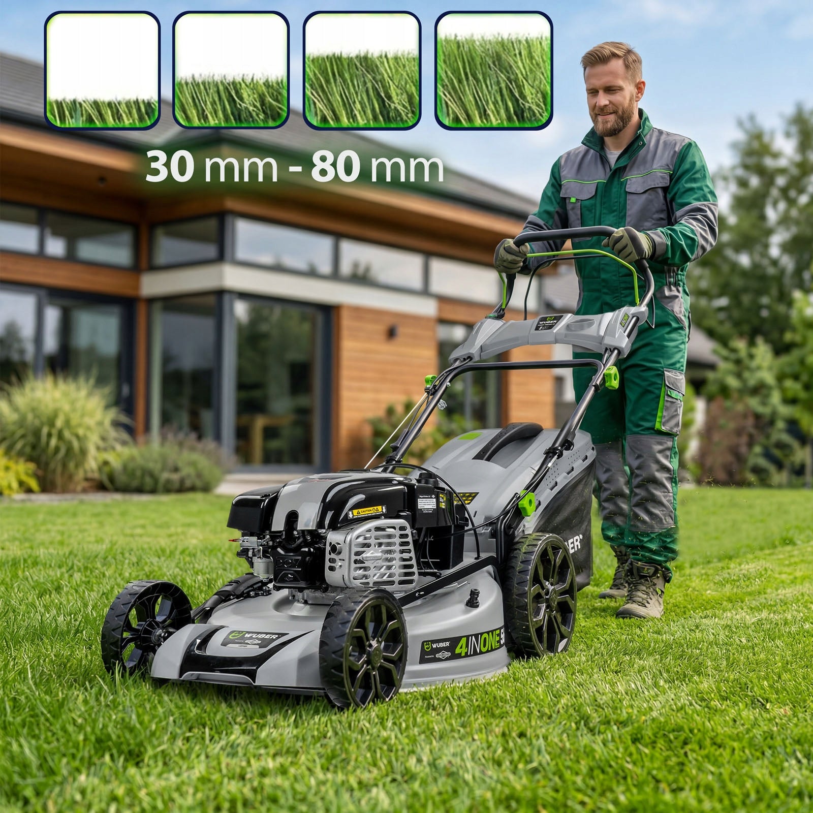 PETROL LAWN MOWER BRIGGS & STRATTON DRIVE START ON BUTTON 56 CM Series W09109 KOSIARKA SPALINOWA DO TRAWY WUBER