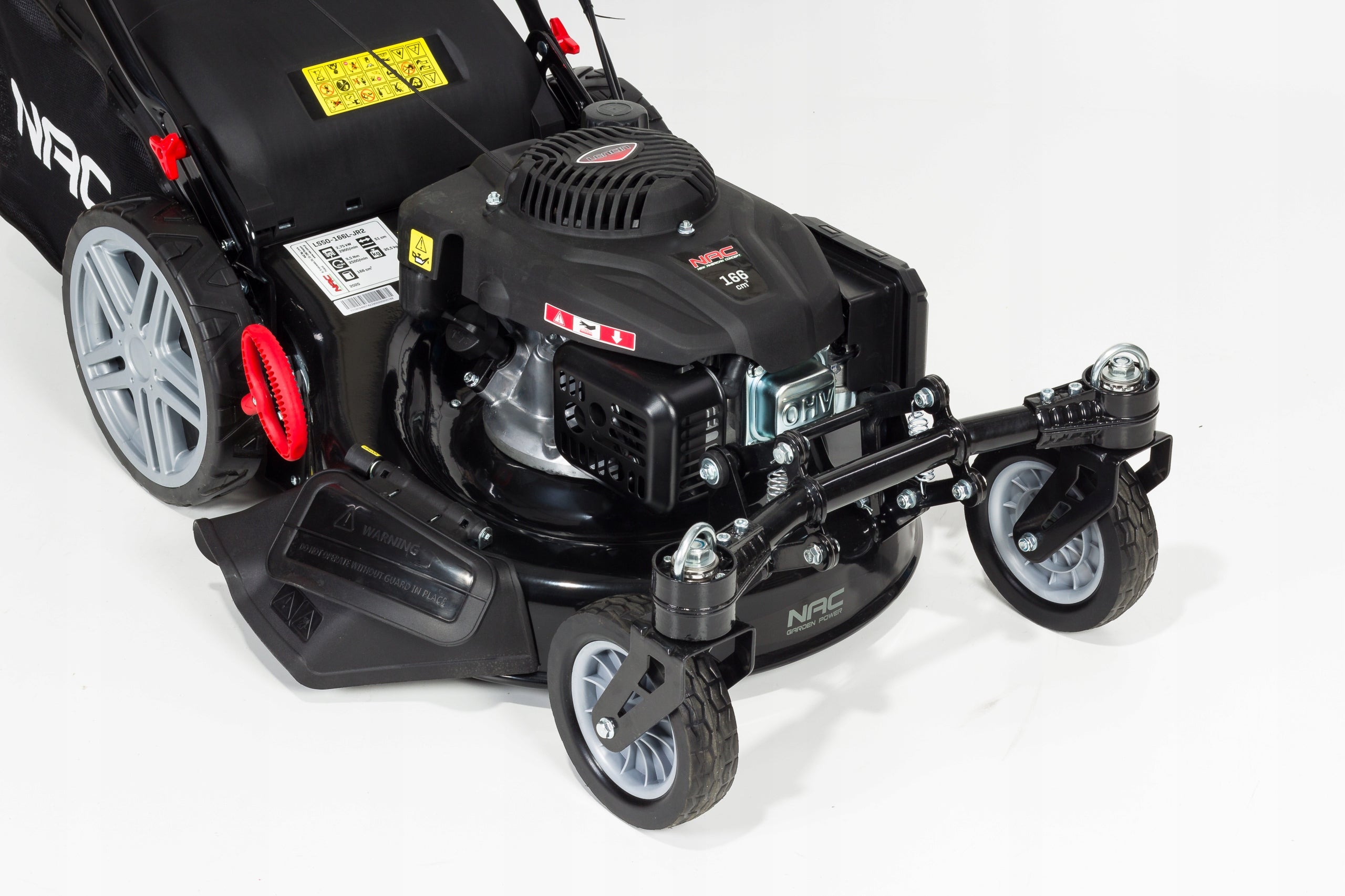 PETROL MOWER NAC LS50-166L-JR2 SWIVEL WHEELS Basket capacity 75 l