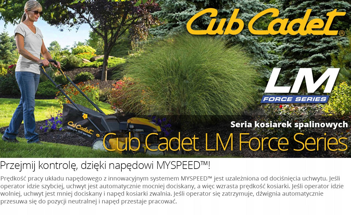 PETROL MOWER WITH DRIVE CUB CADET LM2 DR46S 46CM Basket capacity 60 l