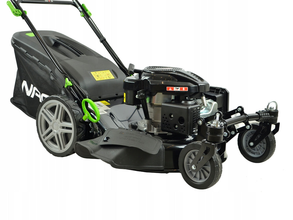 PETROL MOWER WITH DRIVE WIDTH 56 CM SWIVEL WHEELS FRONT MULCHING BASKET Series Z napędem