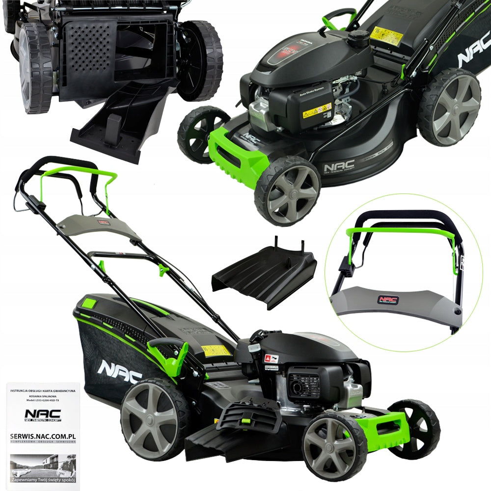 PETROL MOWER WITH NAC DRIVE ENGINE HONDA SIDE EJECTION GRINDING 53 CM