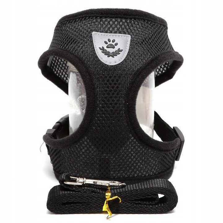 PETSTORY XL Pressure-Free Harness and Leash - Black Brand no brand