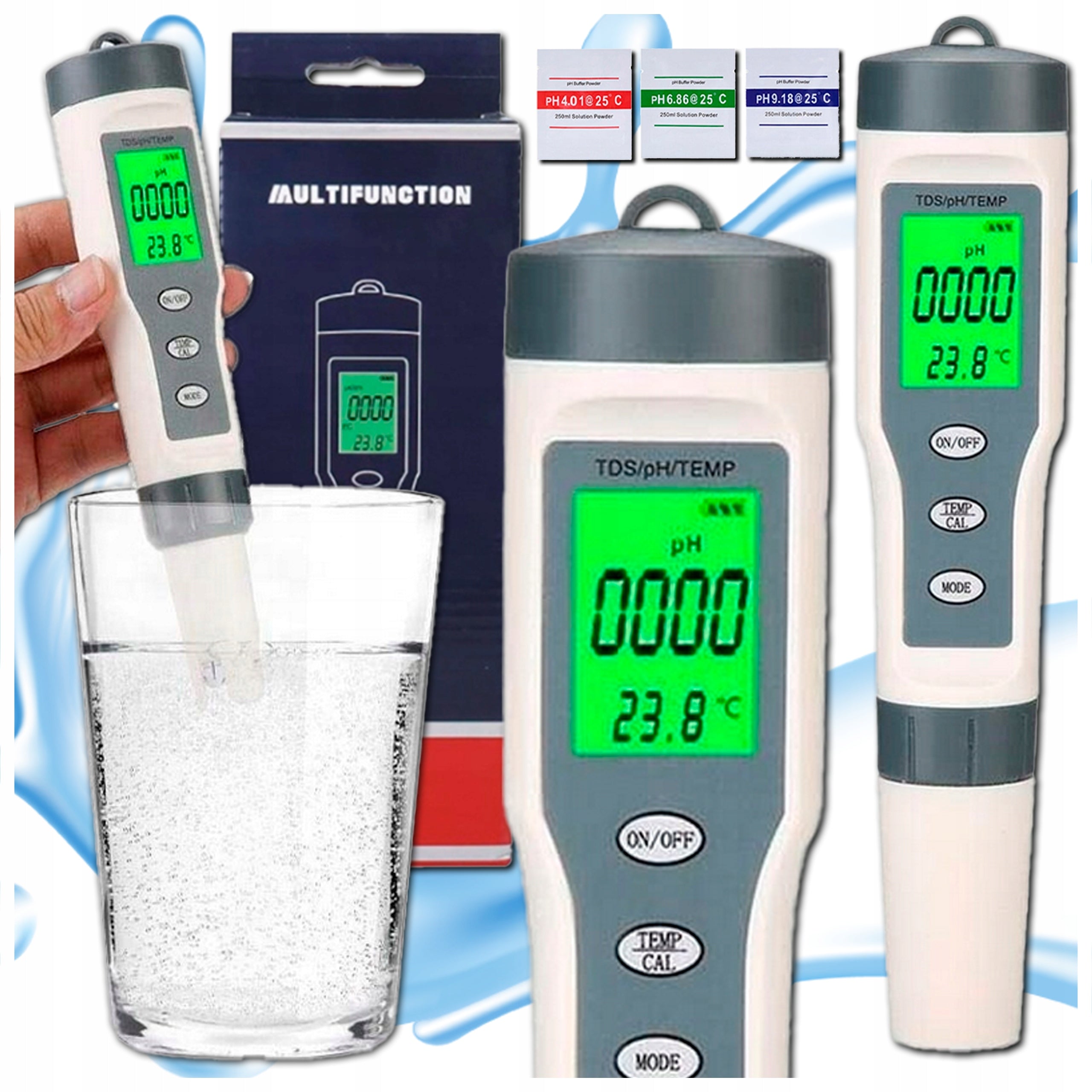 PH Meter Tester Water Acid Meter ATC Pool Electronic