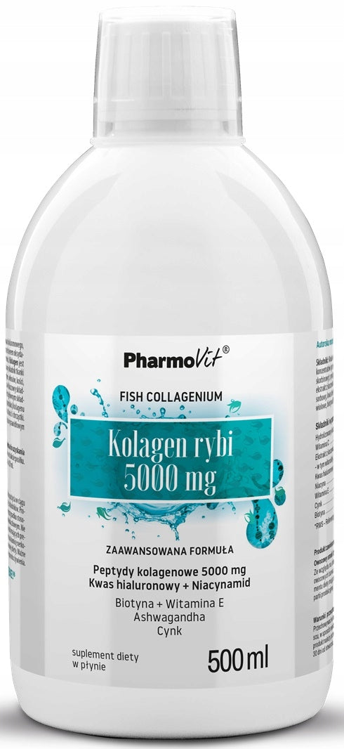 PHARMOVIT FISH COLLAGEN 5000 mg 500 ML BONE JOINTS BIOTIN HYALURONIC ACID