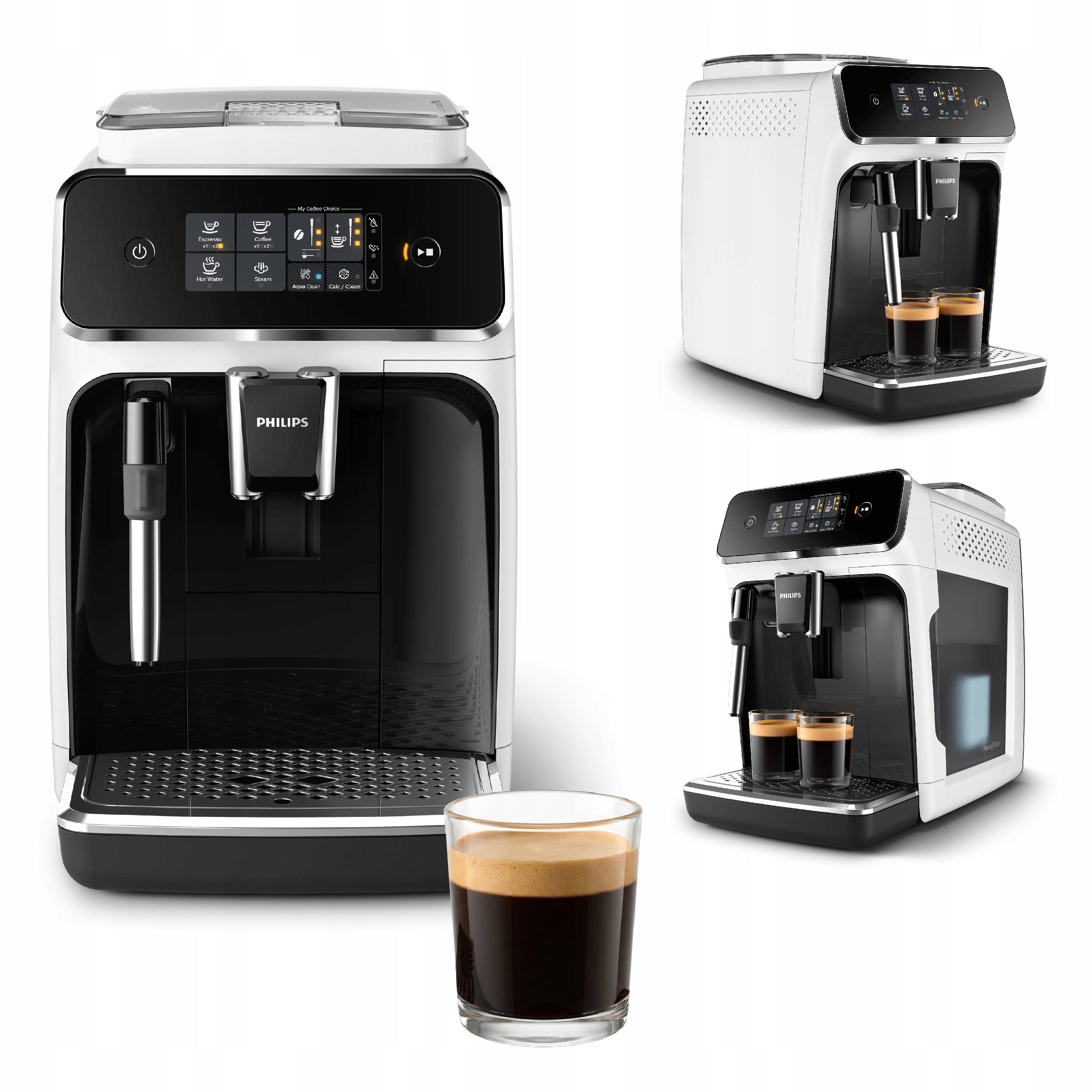 PHILIPS AUTOMATIC COFFEE MACHINE SERIES 2200 EP2223/40 WHITE PRESSURE