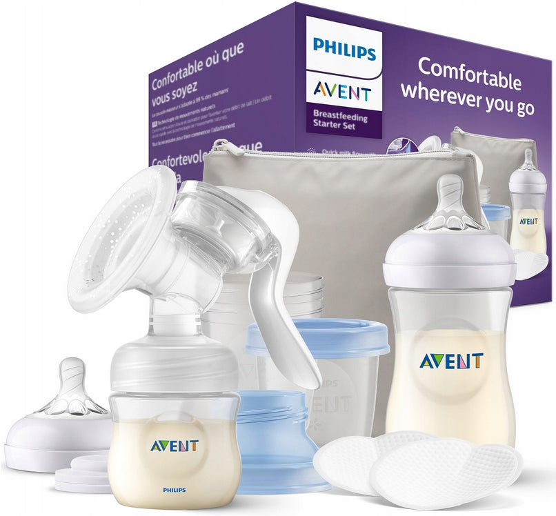 PHILIPS AVENT BREAST PUMP MANUAL BOTTLE + PACIFIER STARTER KIT