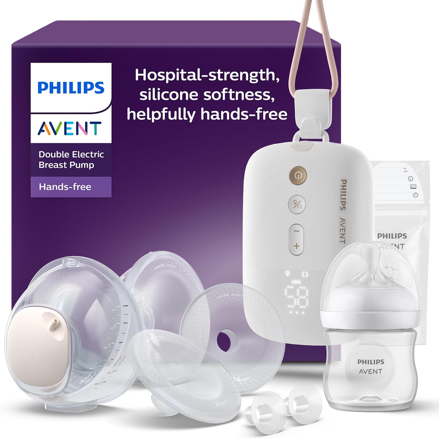 PHILIPS AVENT DOUBLE BREAST PUMP ELECTRIC SELF-SUPPORTING SKINSENSE SCF547/11