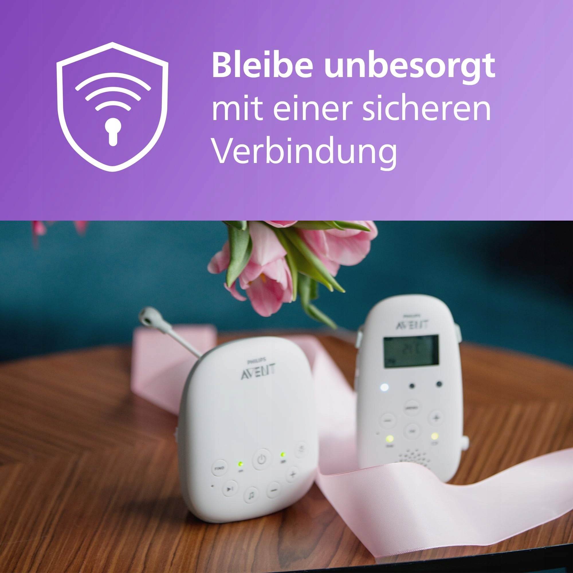 PHILIPS AVENT Nanny DECT Eco Two-way Communication White Packaging status original