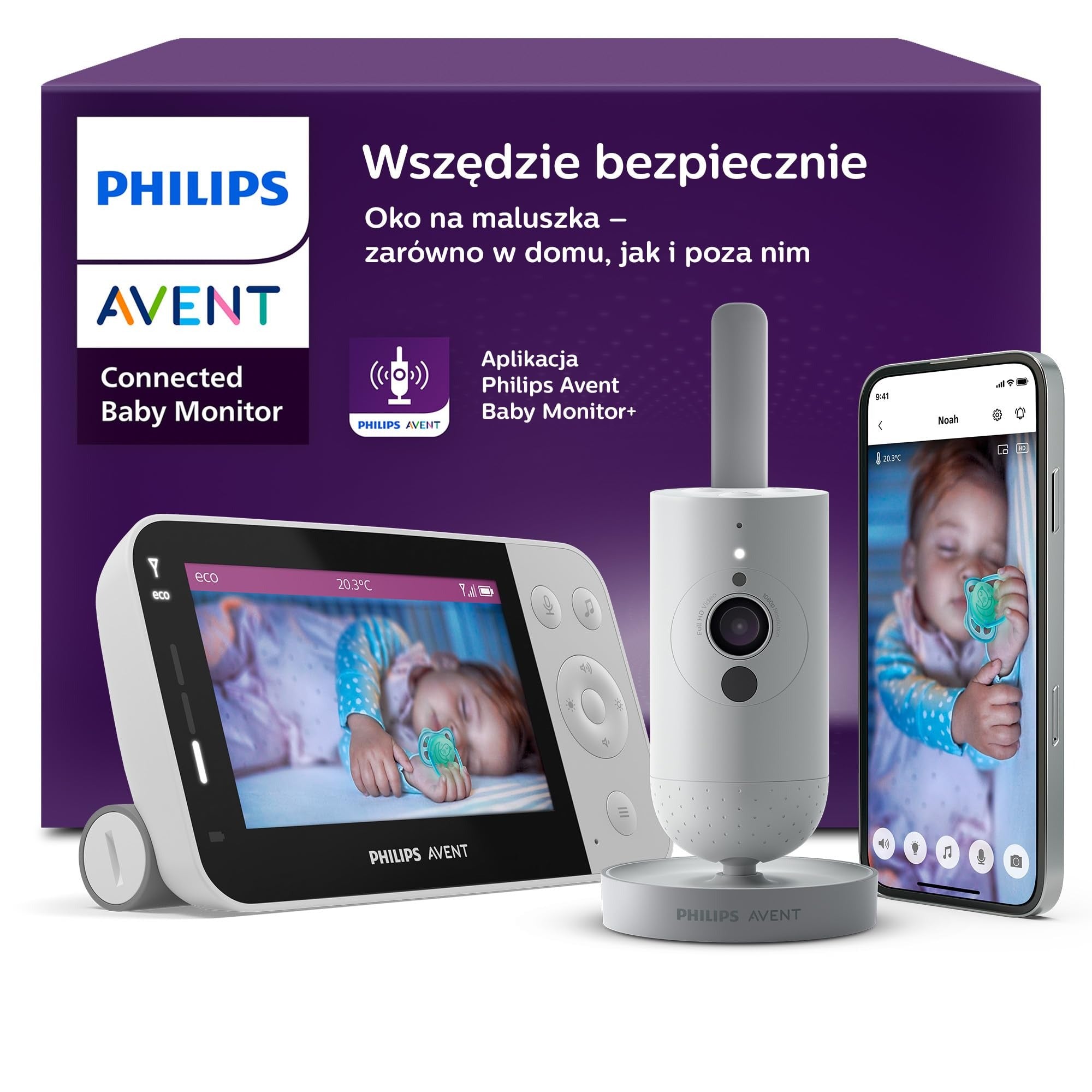 PHILIPS BABY MONITOR WITH WI-FI CONNECTIVITY HIGH QUALITY HD CAMERA