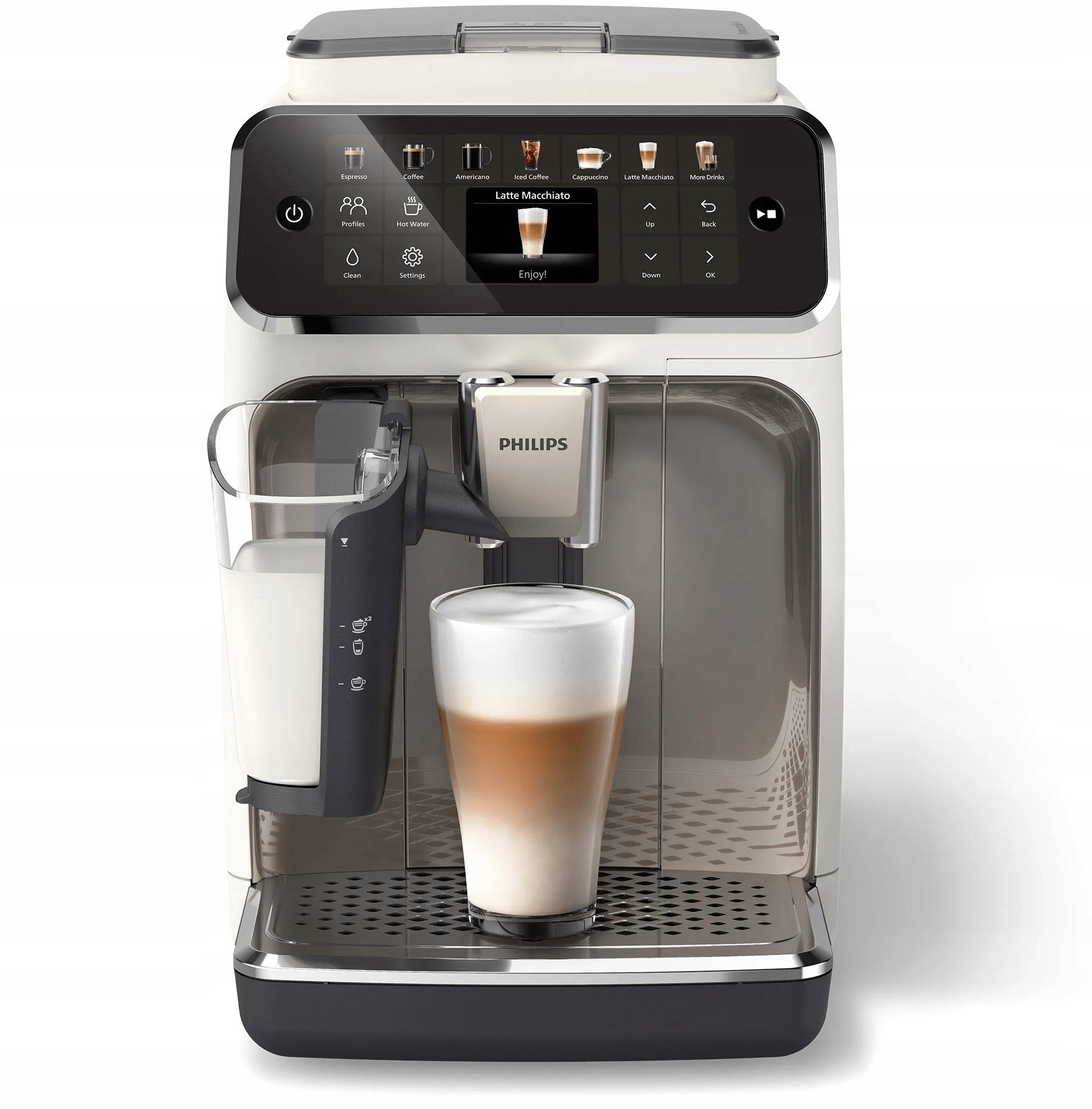 PHILIPS ESPRESSO MACHINE EP4443/70 WHITE LATTEGO SERIES 4400 AUTOMATIC Brand Philips