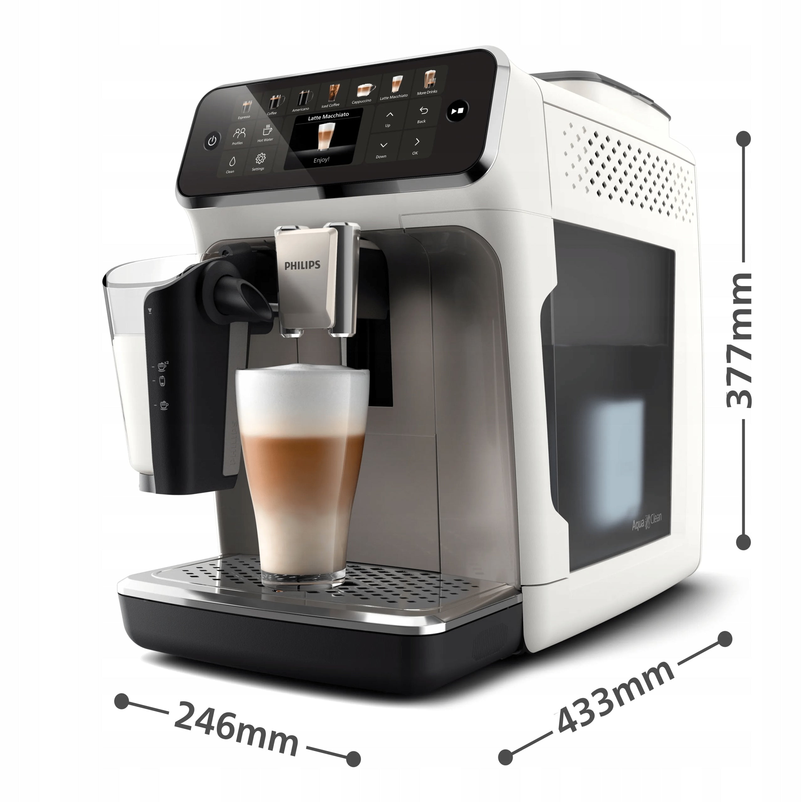 PHILIPS ESPRESSO MACHINE EP4443/70 WHITE LATTEGO SERIES 4400 AUTOMATIC Packaging status original