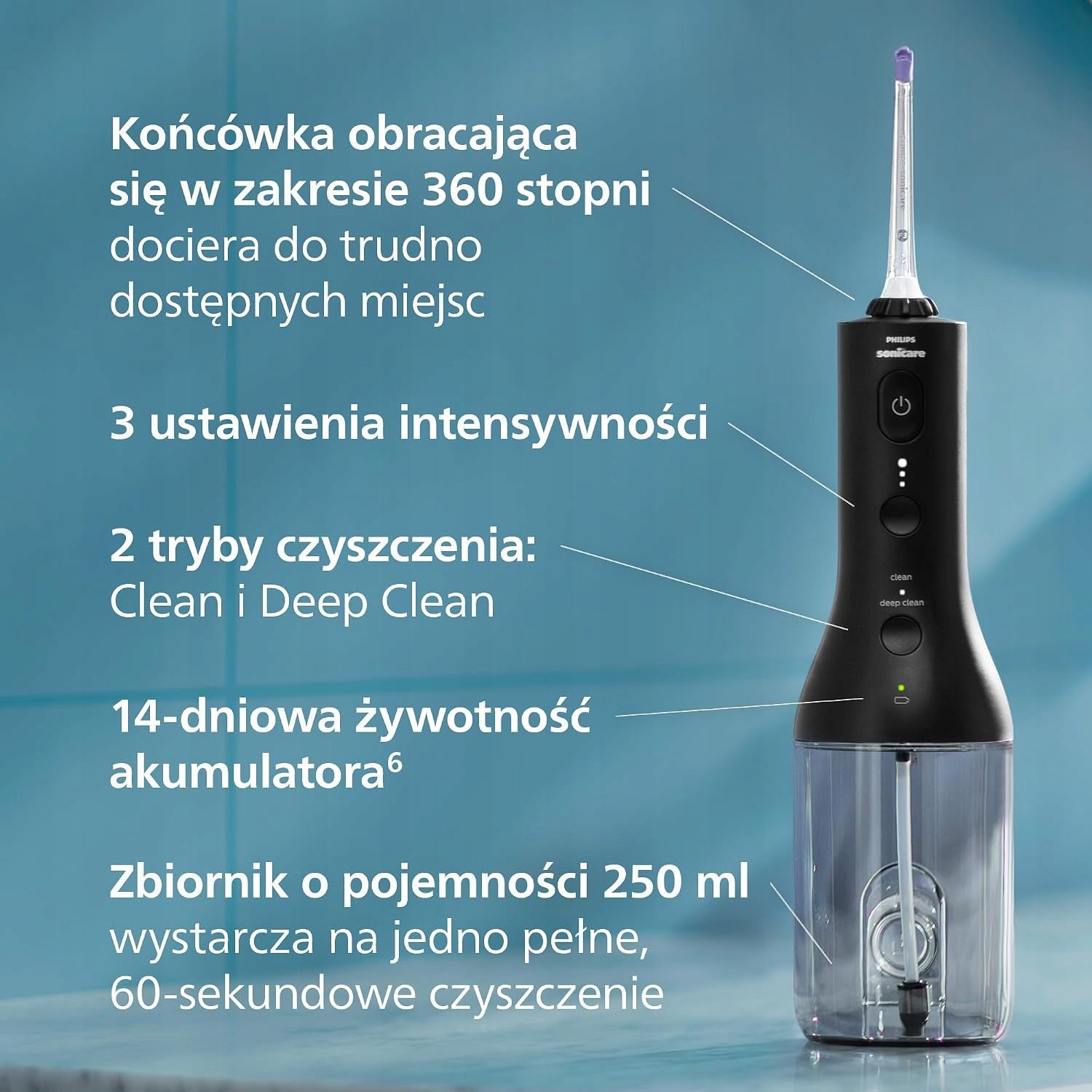 PHILIPS SONICARE POWER FLOSSER 3000 WIRELESS IRRIGATOR Model 447776532