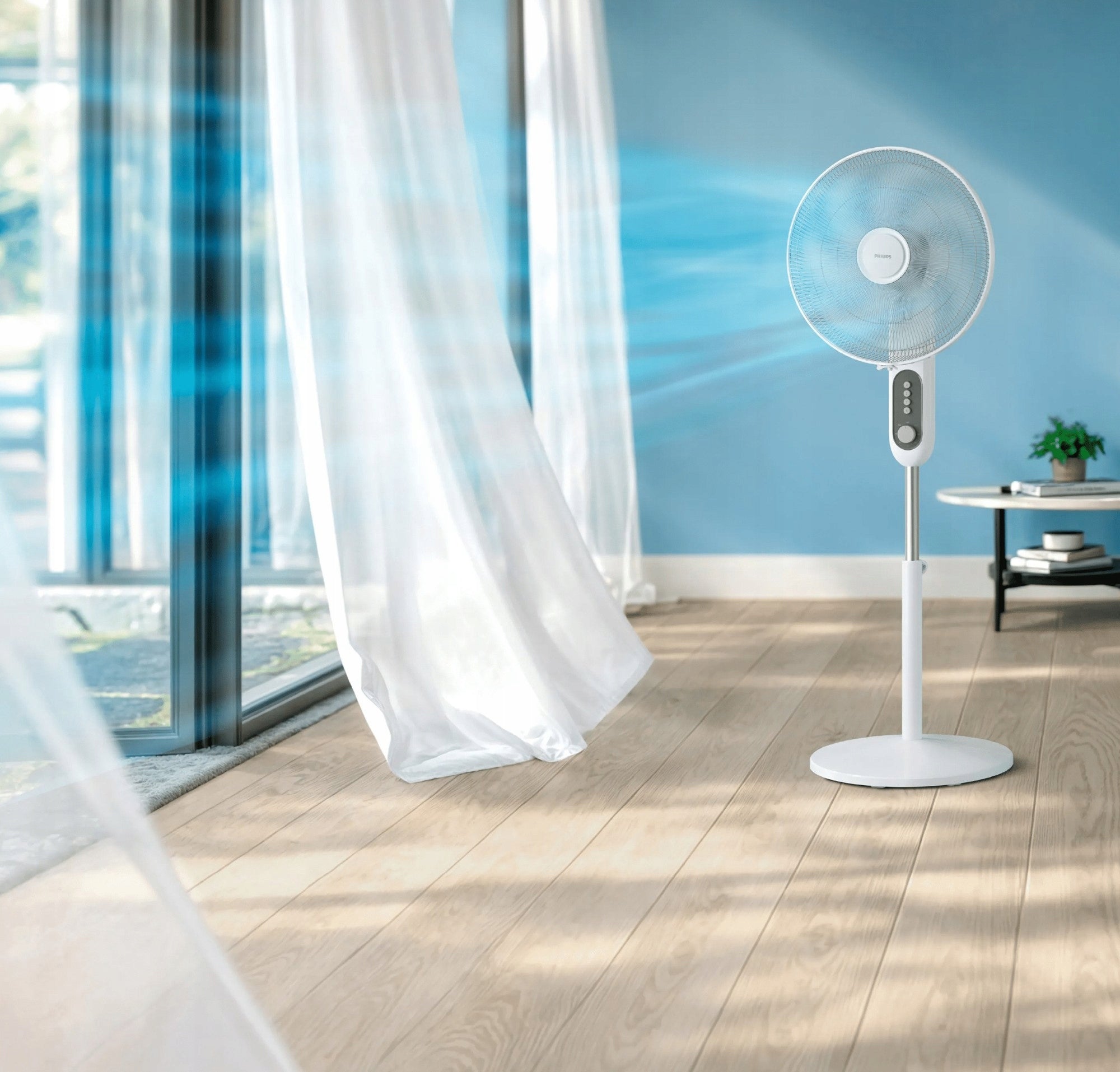 PHILIPS STANDING FAN WHITE CX1220/00 FLOOR FAN QUIET Brand Philips