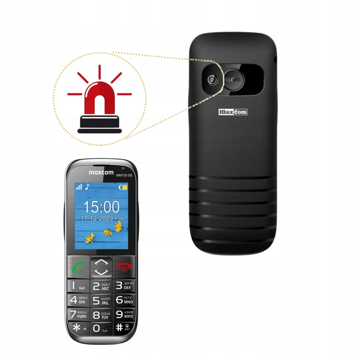 PHONE FOR SENIOR ELDERLY PERSON LOUD SIMPLE LARGE CELLULAR KEYBOARD EAN (GTIN) 5906549672294