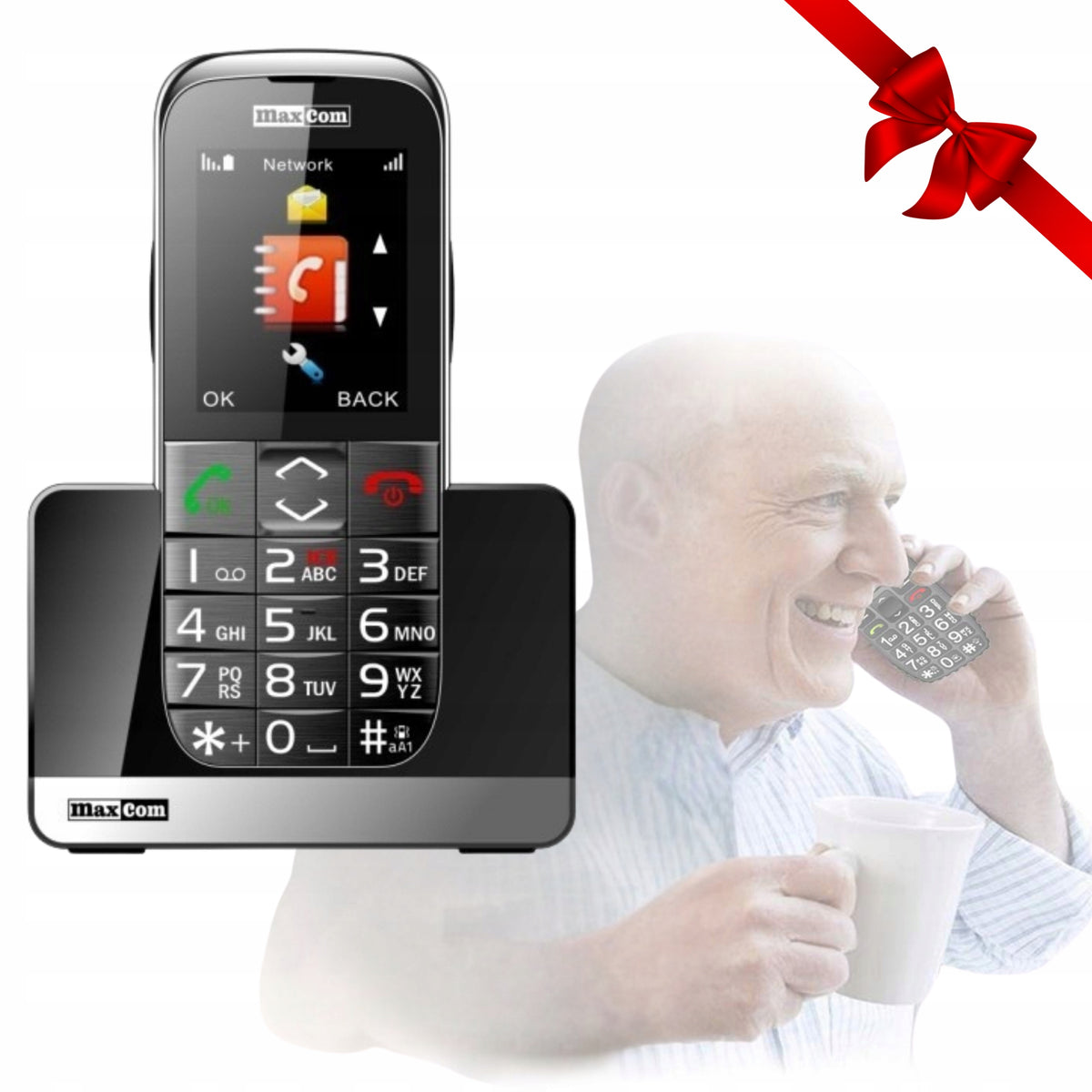 PHONE FOR SENIOR ELDERLY PERSON LOUD SIMPLE LARGE CELLULAR KEYBOARD