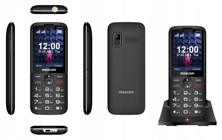 PHONE FOR SENIOR MAXCOM MM445 SAUCE 4G DESK CHARGER LARGE KEYS
