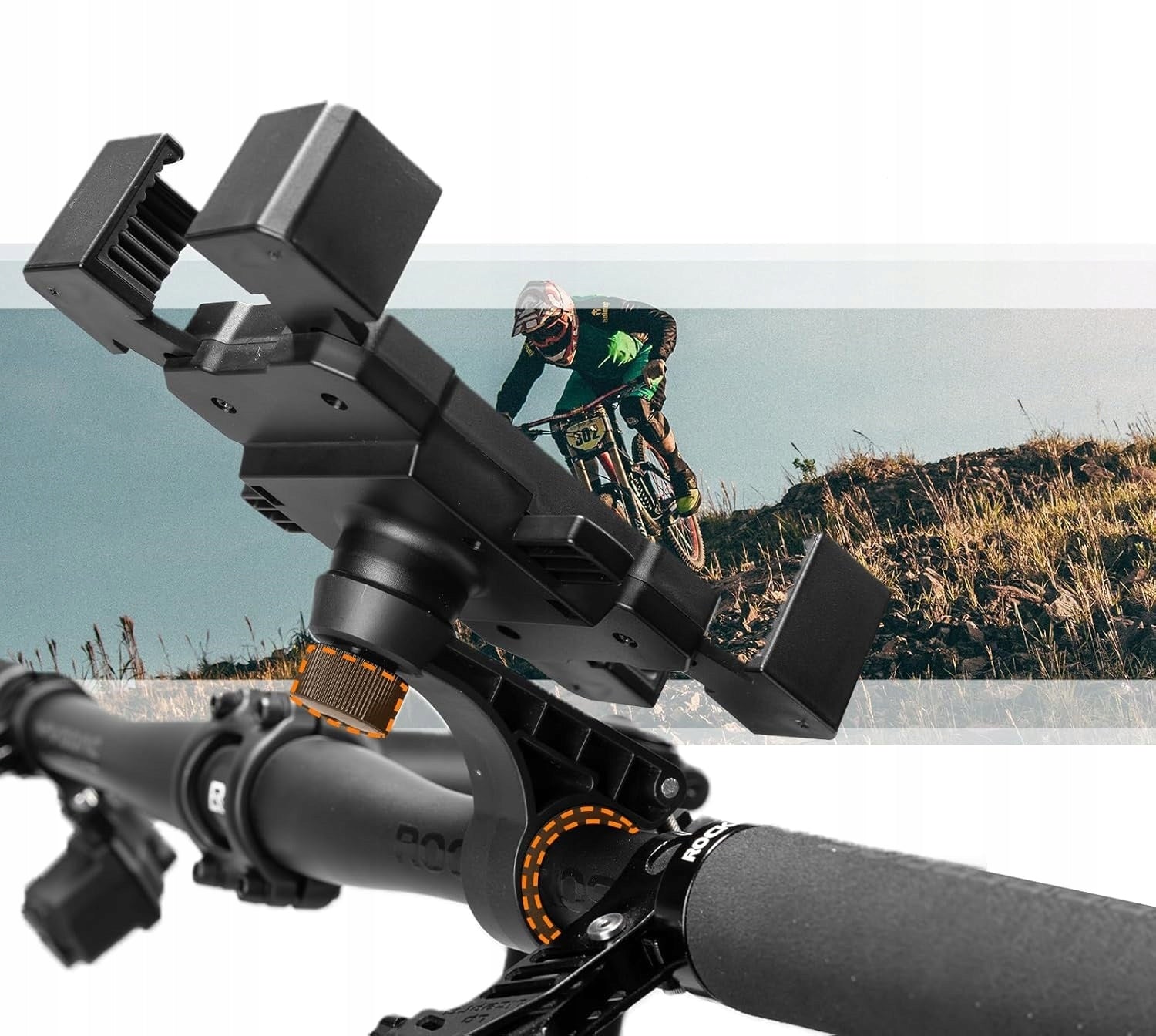 PHONE HOLDER FOR BIKE SCOOTER 360° 4,5 - 7,2" STRONG DURABLE Manufacturer code 250011001