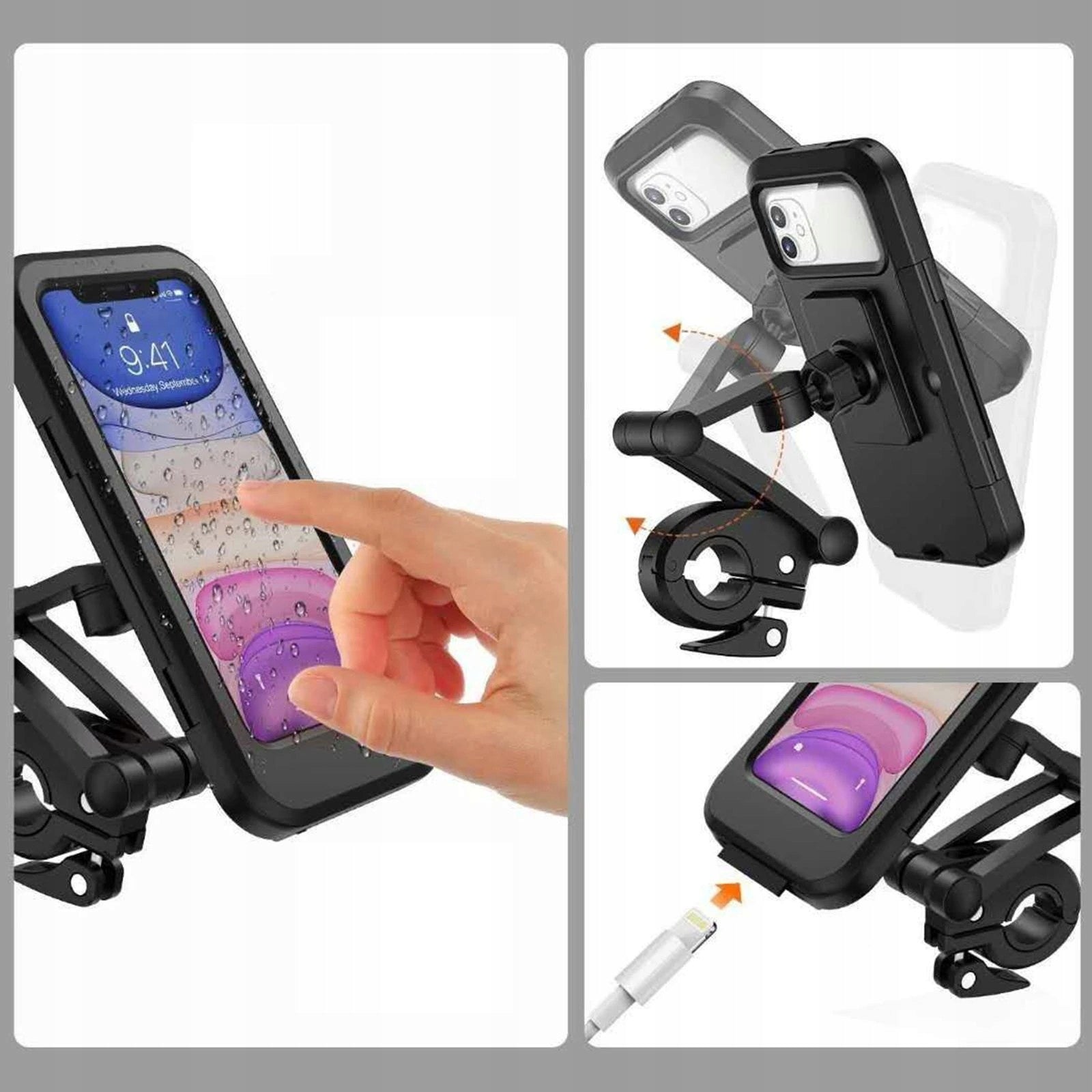 PHONE HOLDER FOR MOTORCYCLE BIKE WATERPROOF UNIVERSAL CASE Customs tariff code 87149990