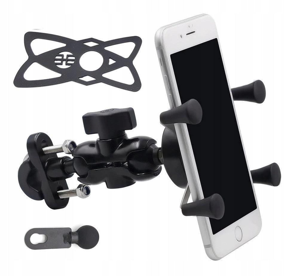 PHONE HOLDER TYPE X STABLE METAL HANDLEBAR MOUNT + MIRROR EAN (GTIN) 5900009447712
