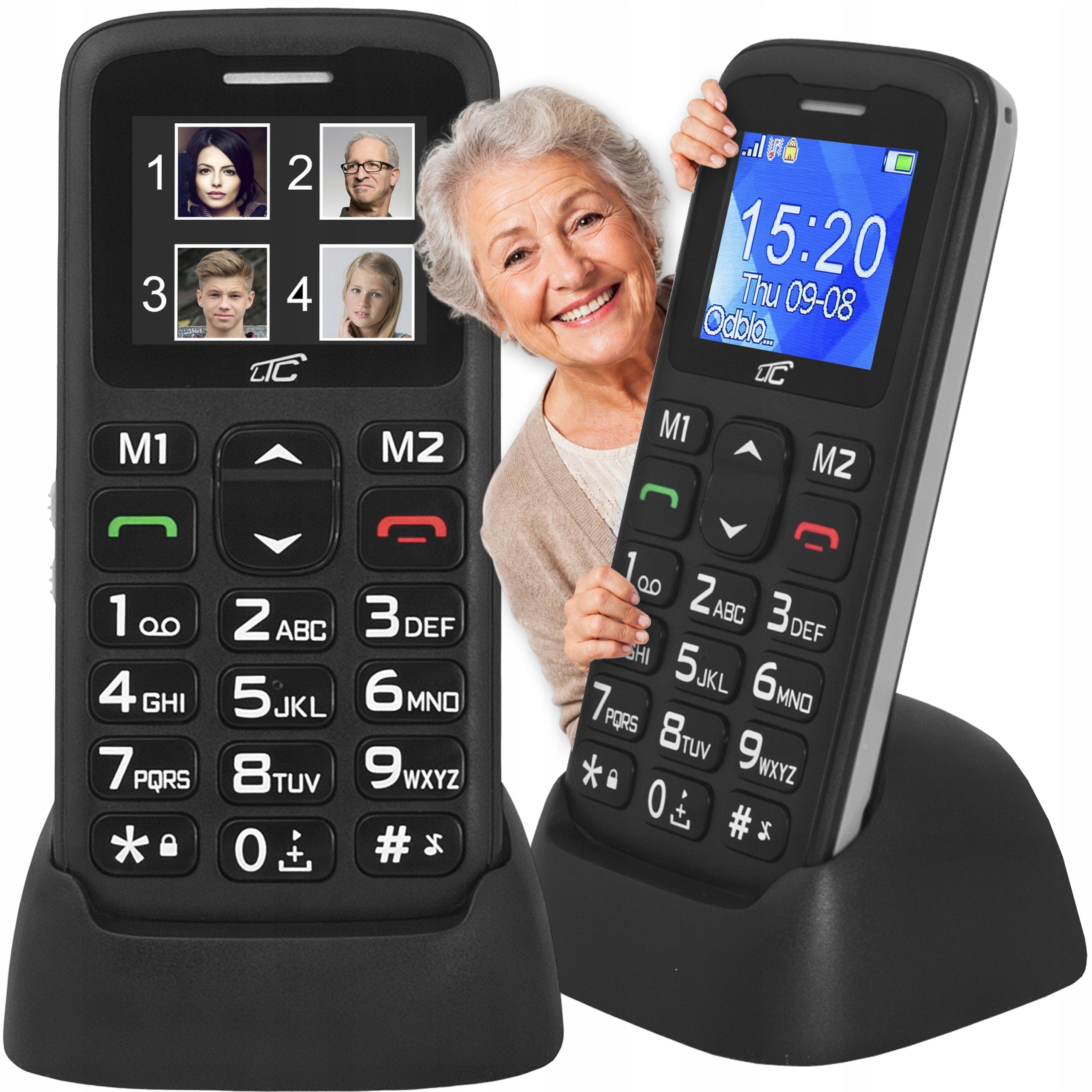PHONE LTC FOR SENIOR LOUD BUTTON SAUCE LARGE KEYS CHARGING STATION