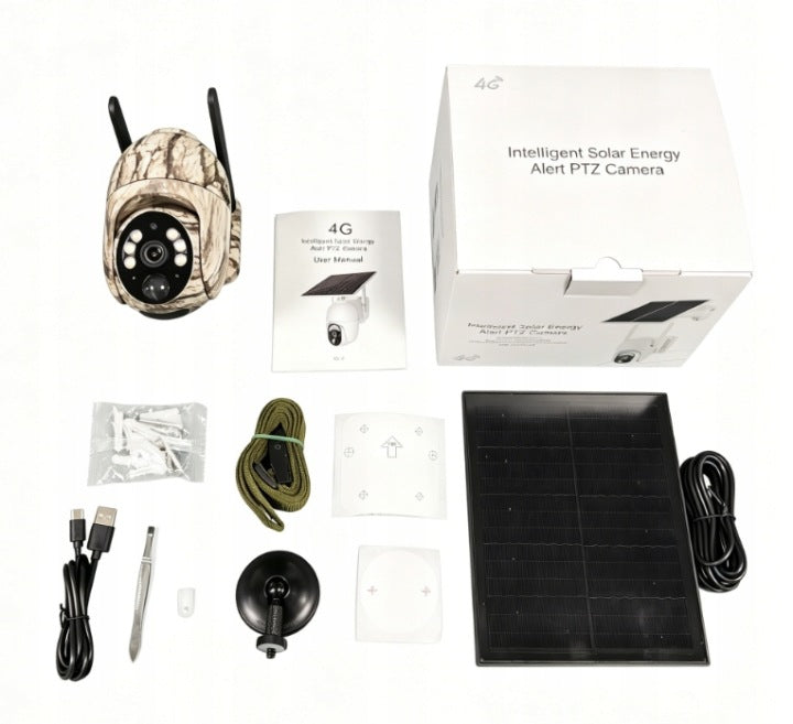 PHOTOTRAP SOLAR FOREST HUNTING CAMERA ROTATING GSM 4G SIM 4MPX 2K SD