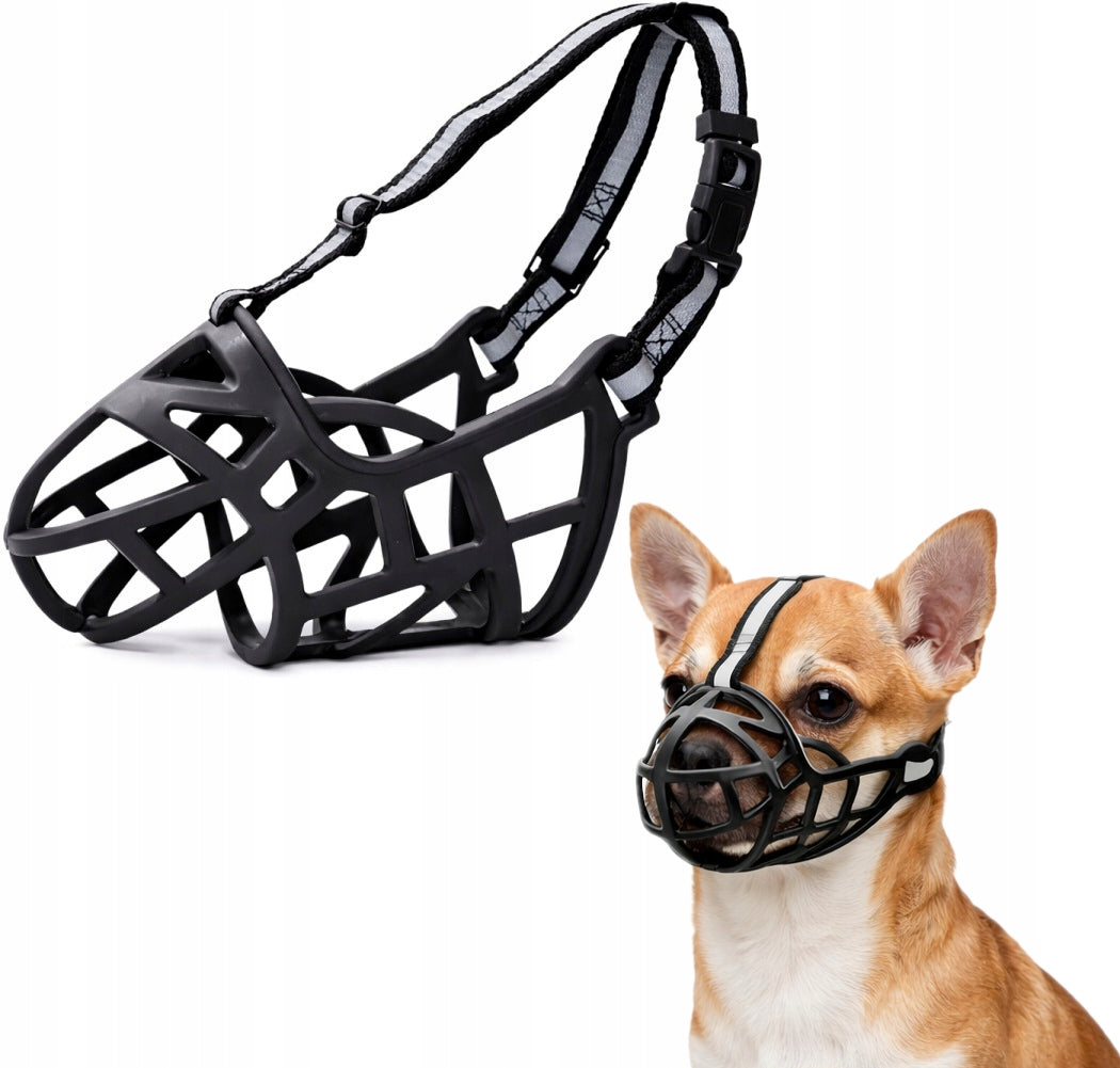 PHYSIOLOGICAL MUZZLE FOR DOG RUBBER ADJUSTABLE COMFORTABLE GLARE SIZE XS