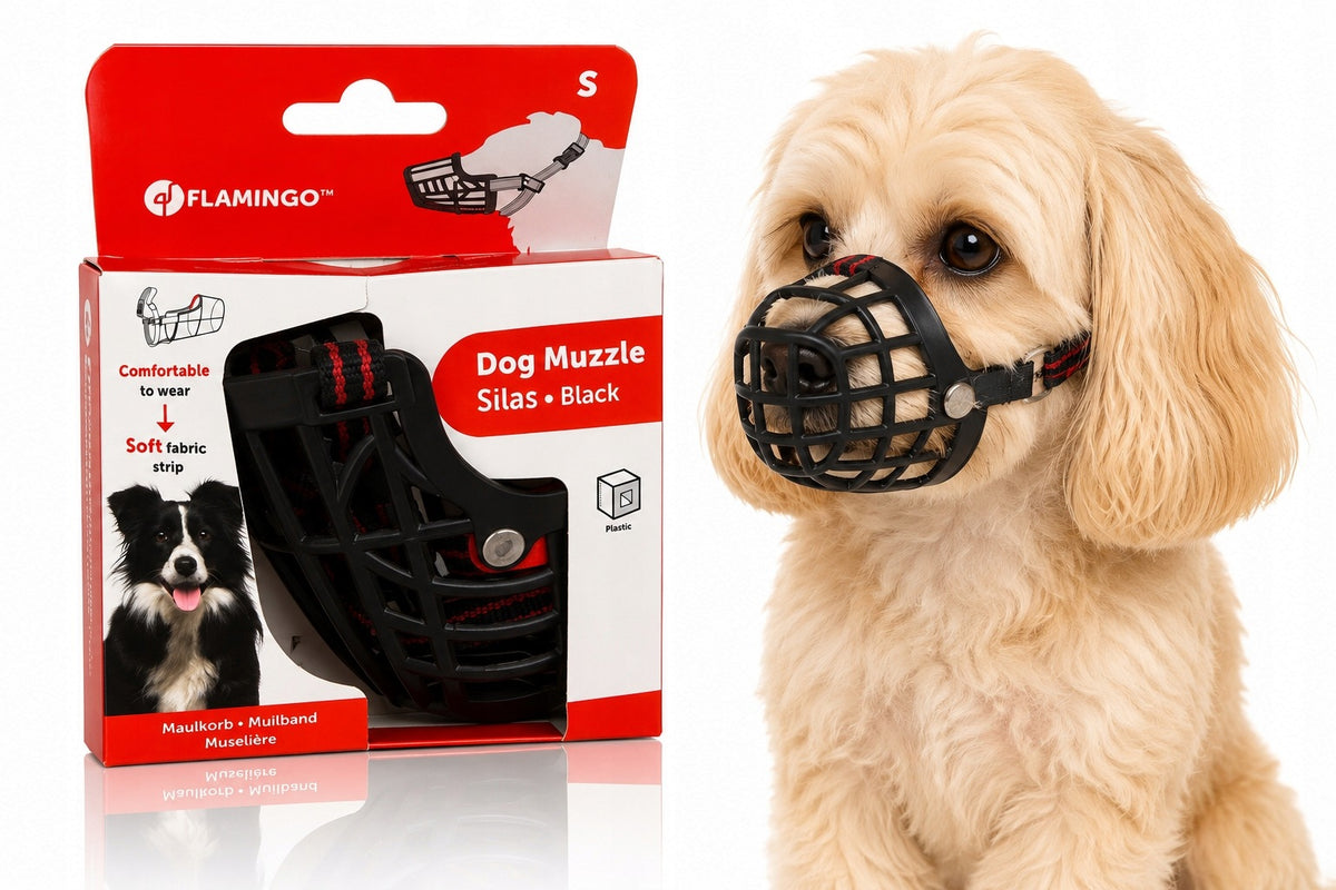 PHYSIOLOGICAL RUBBER MUZZLE FOR DOG ADJUSTABLE COMFORTABLE BREATHABLE Roz S