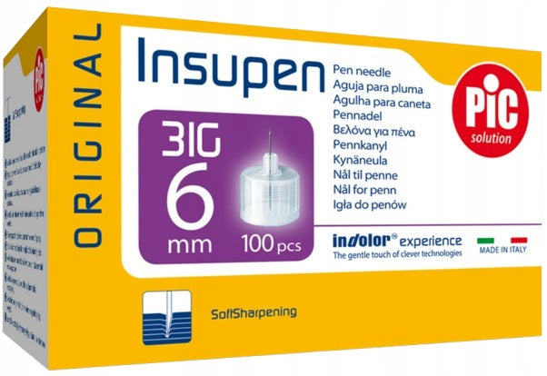 PIC Insupen Pen Needles 31G 6 mm 100 pieces