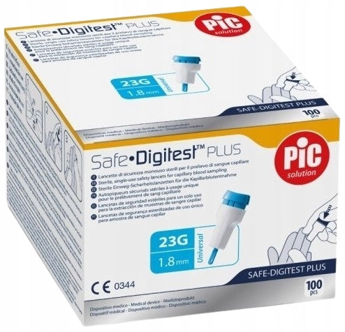 PIC Safe Digitest Plus Lancets 23 G x 1,8 mm 100 pieces