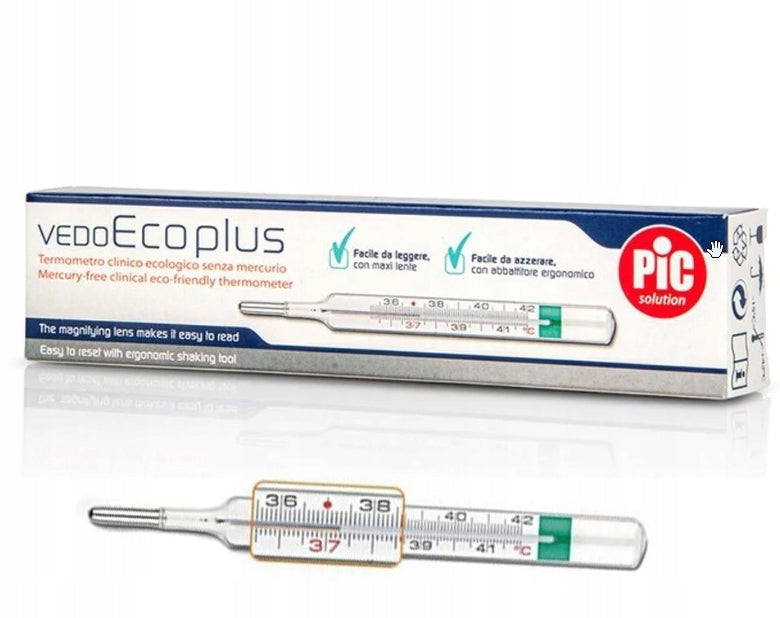 PIC VedoEco Plus Mercury Free Glass Thermometer