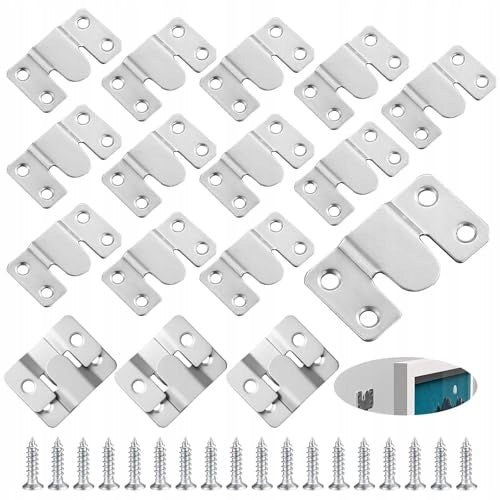 PICTURE HANGERS STAINLESS STEEL SET OF 20 PAIRS 40 PCS. STEEL Brand no brand