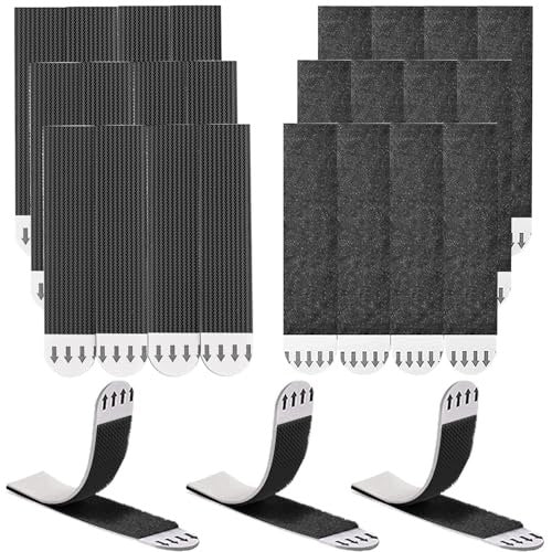 PICTURE HANGING STRIPS SELF ADHESIVE 24 PCS WITHOUT NAILS BLACK Brand no brand