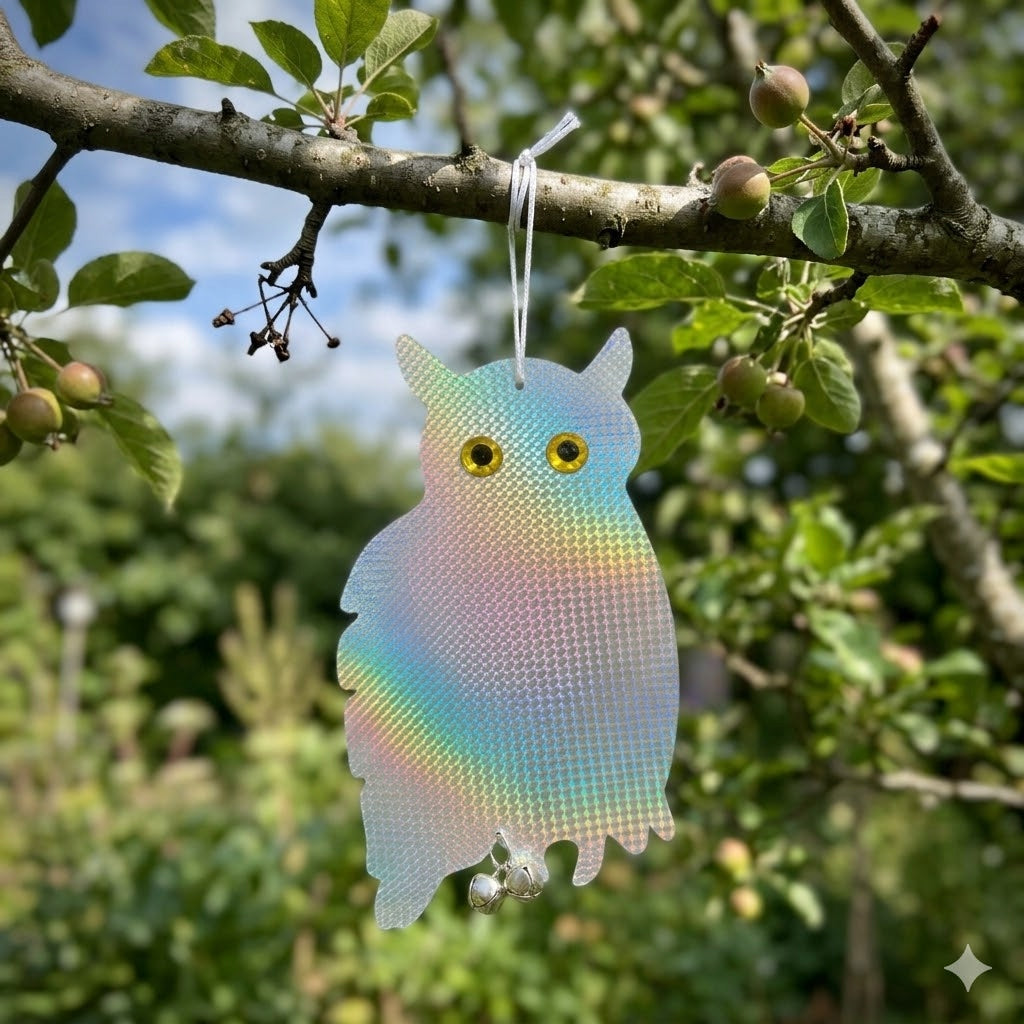 PIGEON PATCH REPELLENT HANGING HOLOGRAM REFLECTIVE OWL FOR RAVEN STARLINGS Brand Mondo Verde