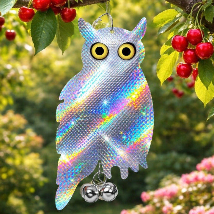 PIGEON PATCH REPELLENT HANGING HOLOGRAM REFLECTIVE OWL FOR RAVEN STARLINGS Use Against birds