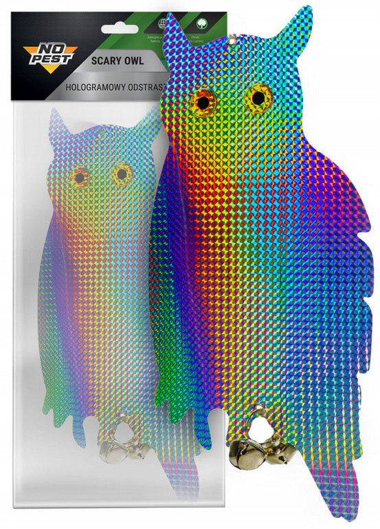 PIGEON REPELLENT BIRD STARLINGS REFLECTIVE STANDING OWL NO PEST HOLOGRAM Packaging status original
