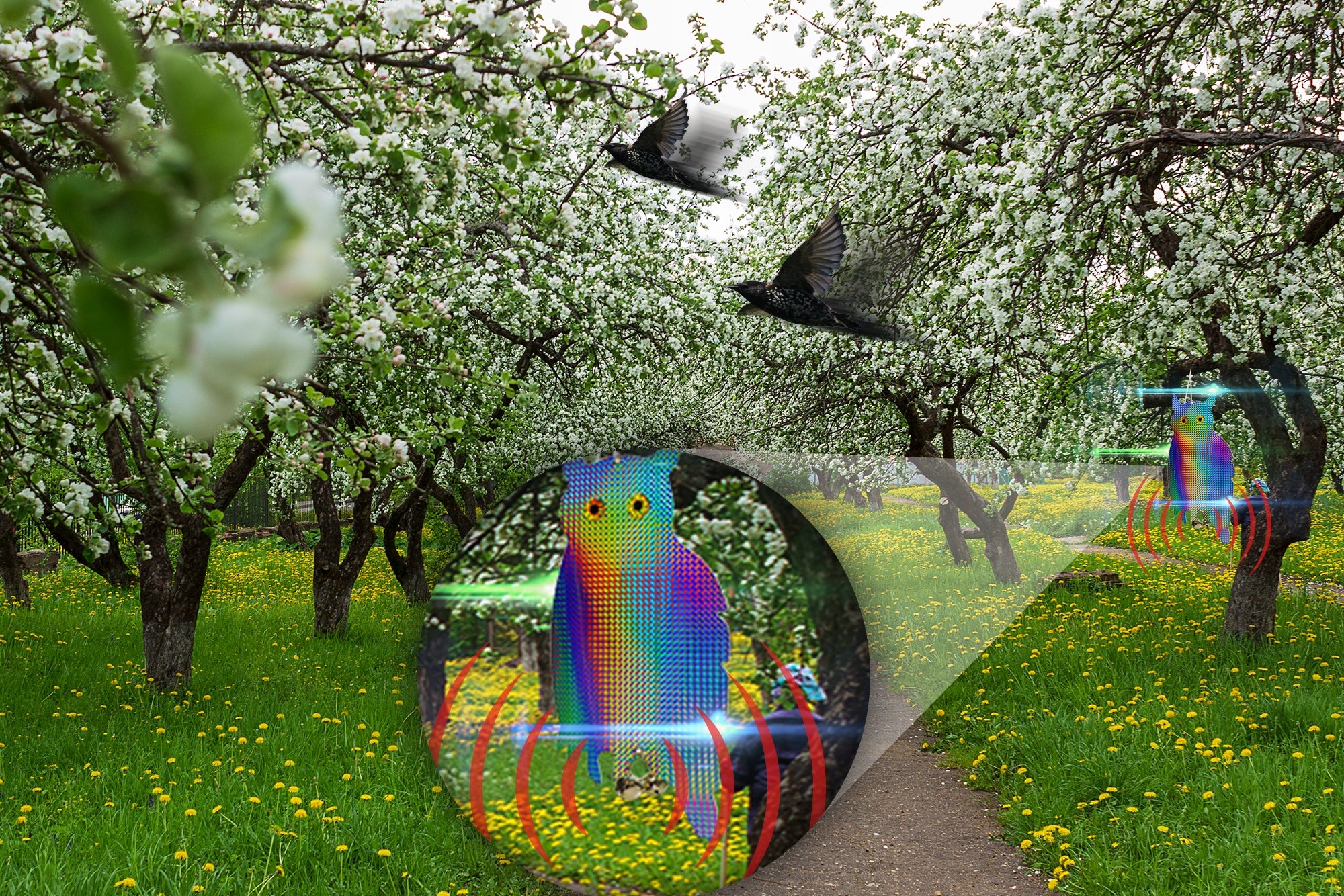 PIGEON REPELLENT BIRD STARLINGS REFLECTIVE STANDING OWL NO PEST HOLOGRAM Product weight with unit packaging 0.1 kg