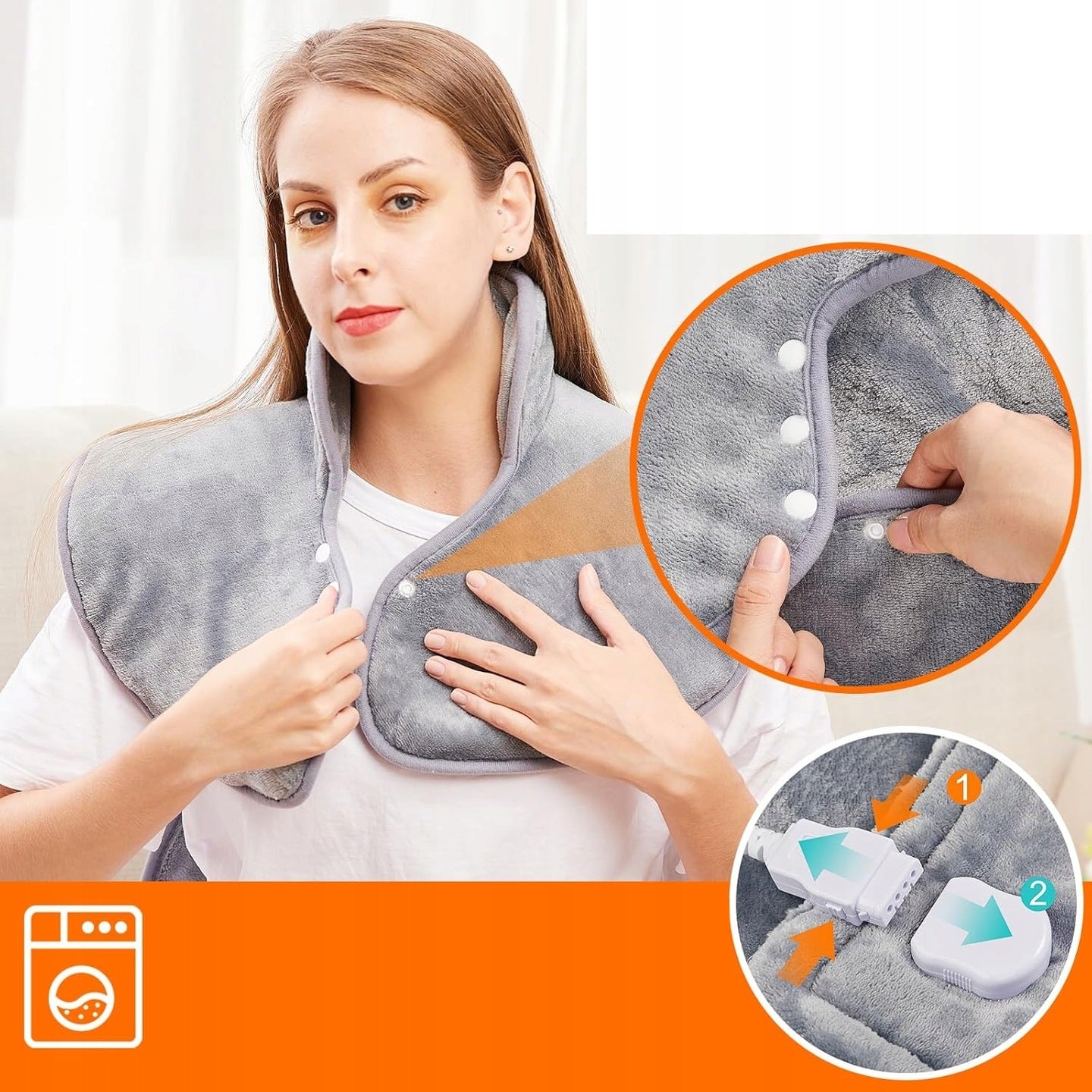 PILLOW HEATING MAT FOR BACK HEATING WINTER EVENINGS 60x100 PREMIUM Packaging status original