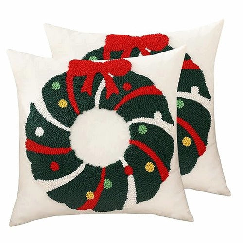 PILLOWCASES CHRISTMAS COTTON GARLAND 45X45 CM SET OF 2