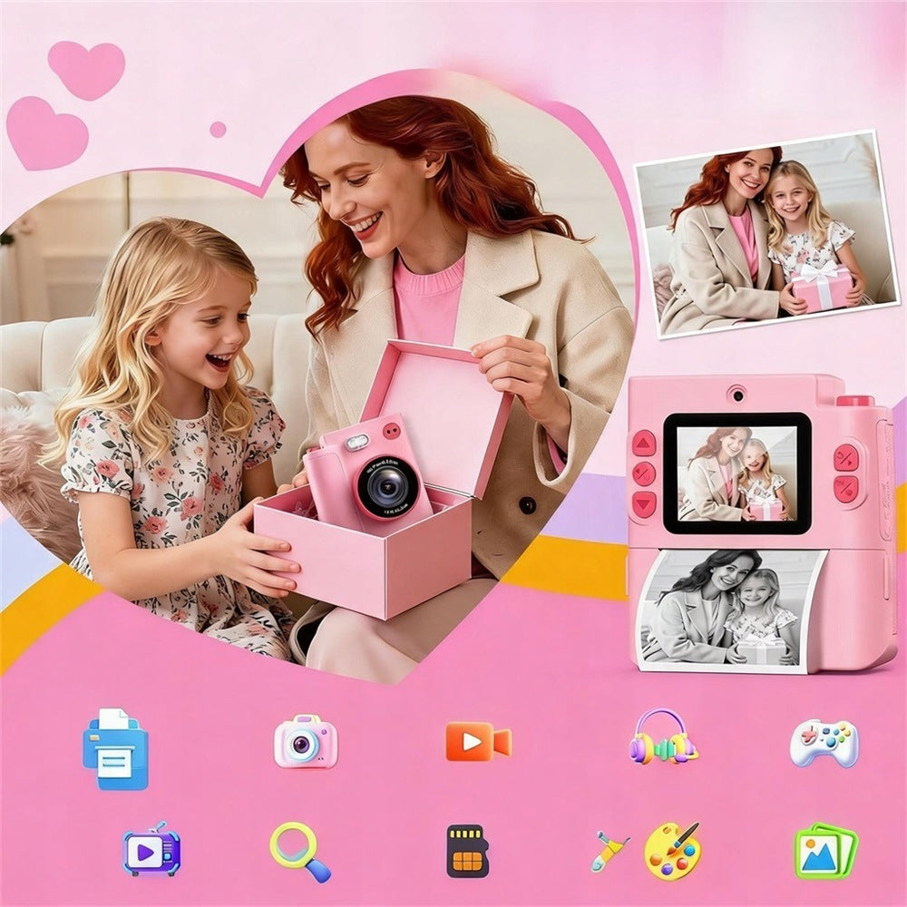 PINK CAMERA FOR CHILDREN WITH 32GB CARD AND PRINTER Model 6TY2922PK5433