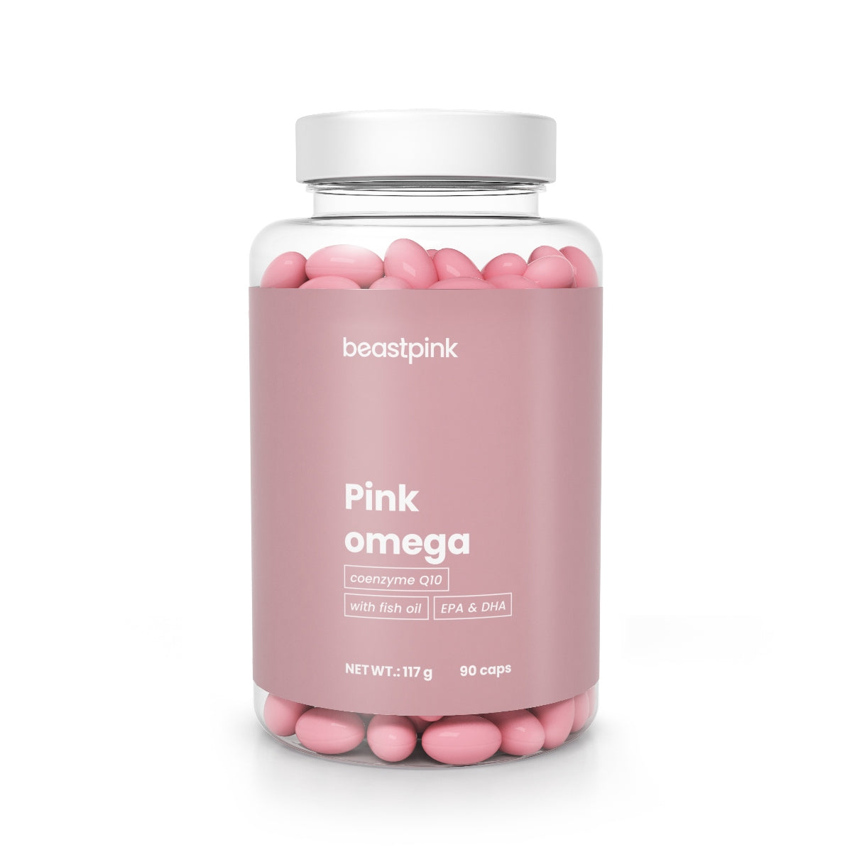 PINK OMEGA OMEGA 3 FOR WOMEN FATTY ACIDS COENZYME Q10 BeastPink 90 kap
