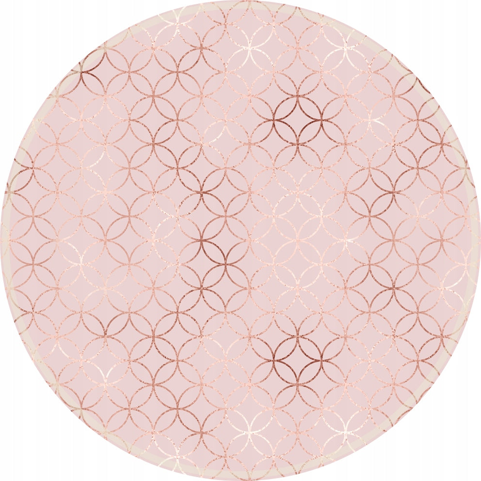 PINK PROTECTIVE MAT UNDER THE CHAIR round 100cm