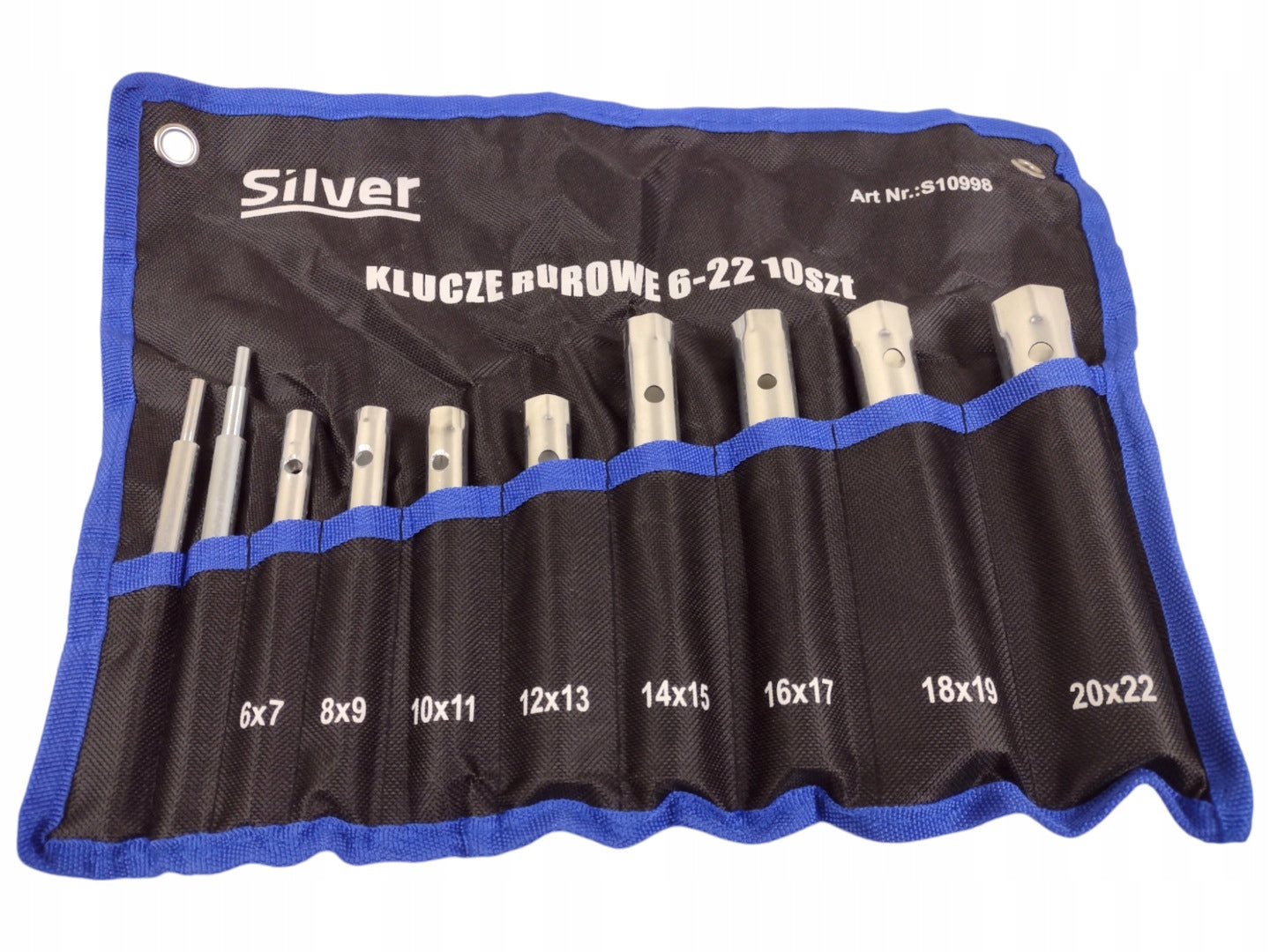 PIPE WRENCH SET DOUBLE SIDED PIPE WRENCHES 6-22mm 6-ANGLE 10el + CASE Manufacturer code S10998