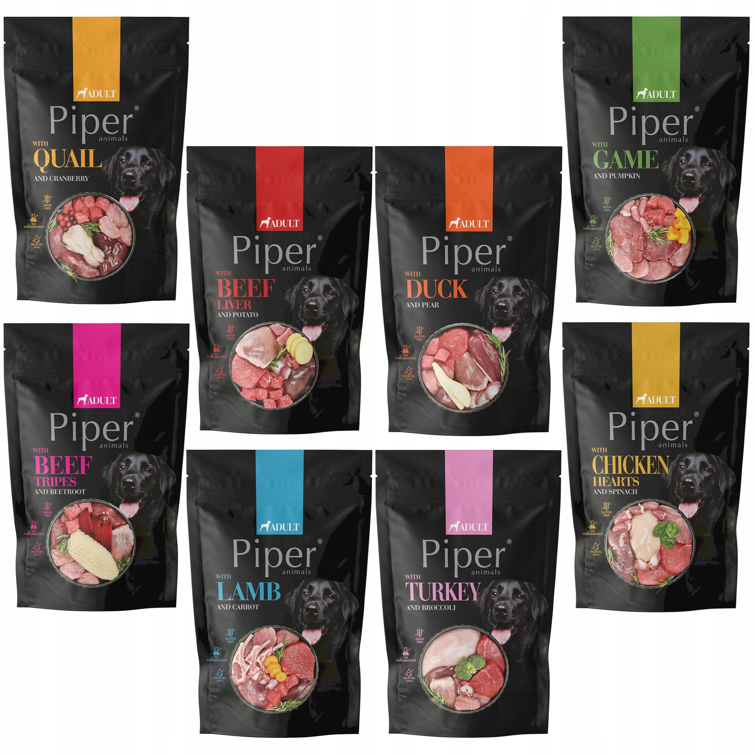 PIPER Wet Dog Food Dolina Noteci Mix of Flavours 8 x 500g
