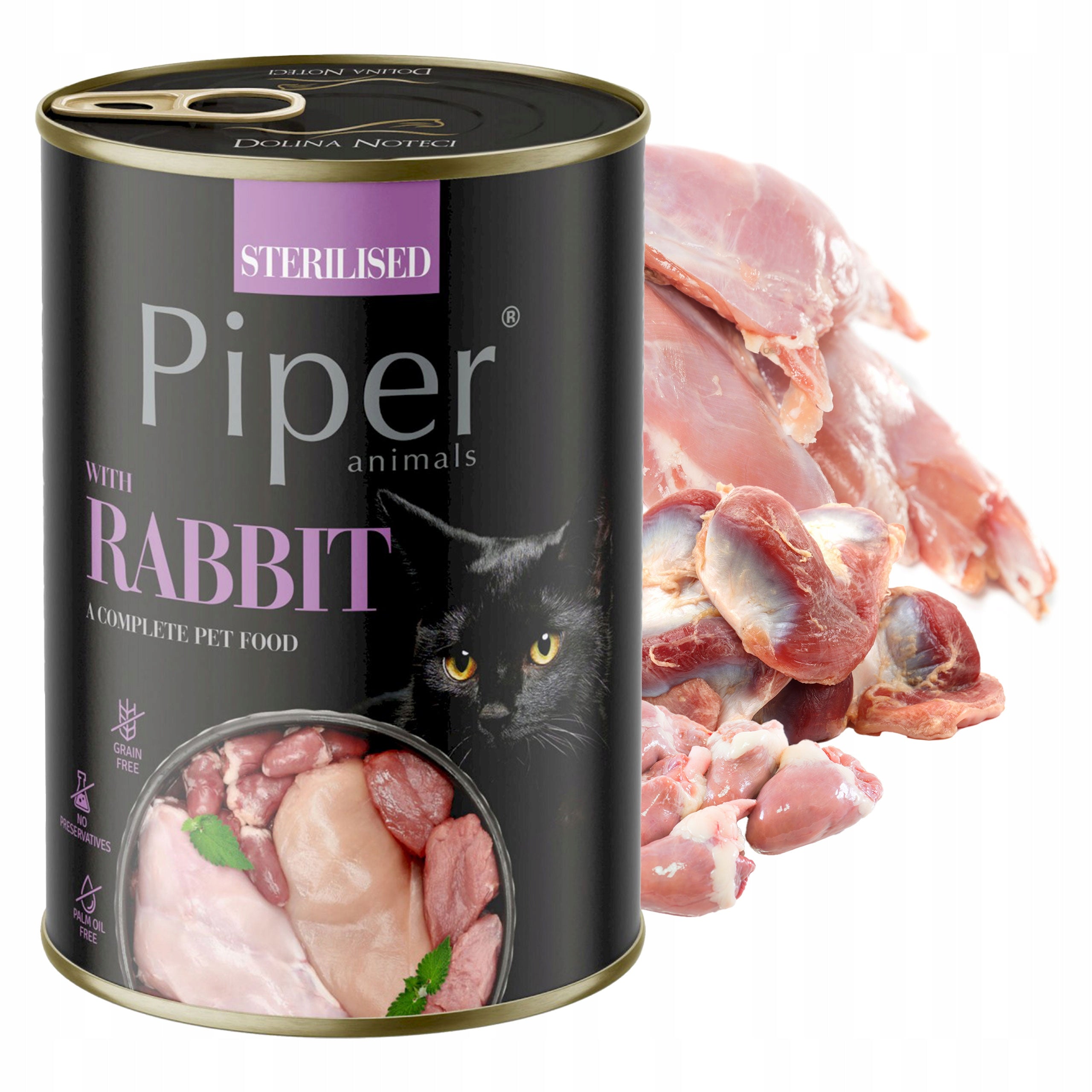 PIPER Wet cat food Dolina Noteci mix of flavors 36 x 400g grain-free Manufacturer code PIPER Karma mokra dla kota Dolina Noteci