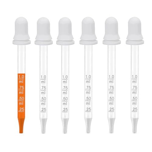 PIPETTE DROPPER 1 ML REUSABLE FOR SKIN CARE SET OF 6 Brand no brand