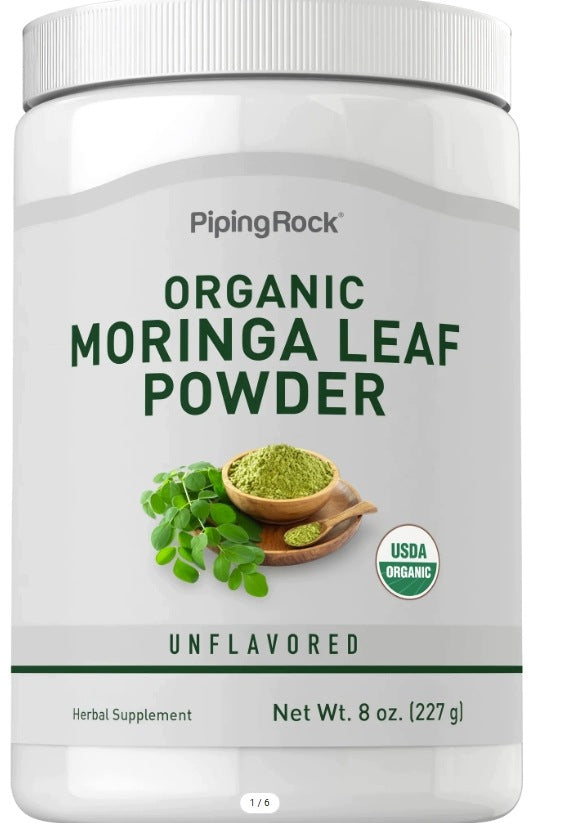 PIPINGROCK MORINGA ORGANIC POWDER 227G BIO SUPERFOOD NUTRITIONAL BOMB