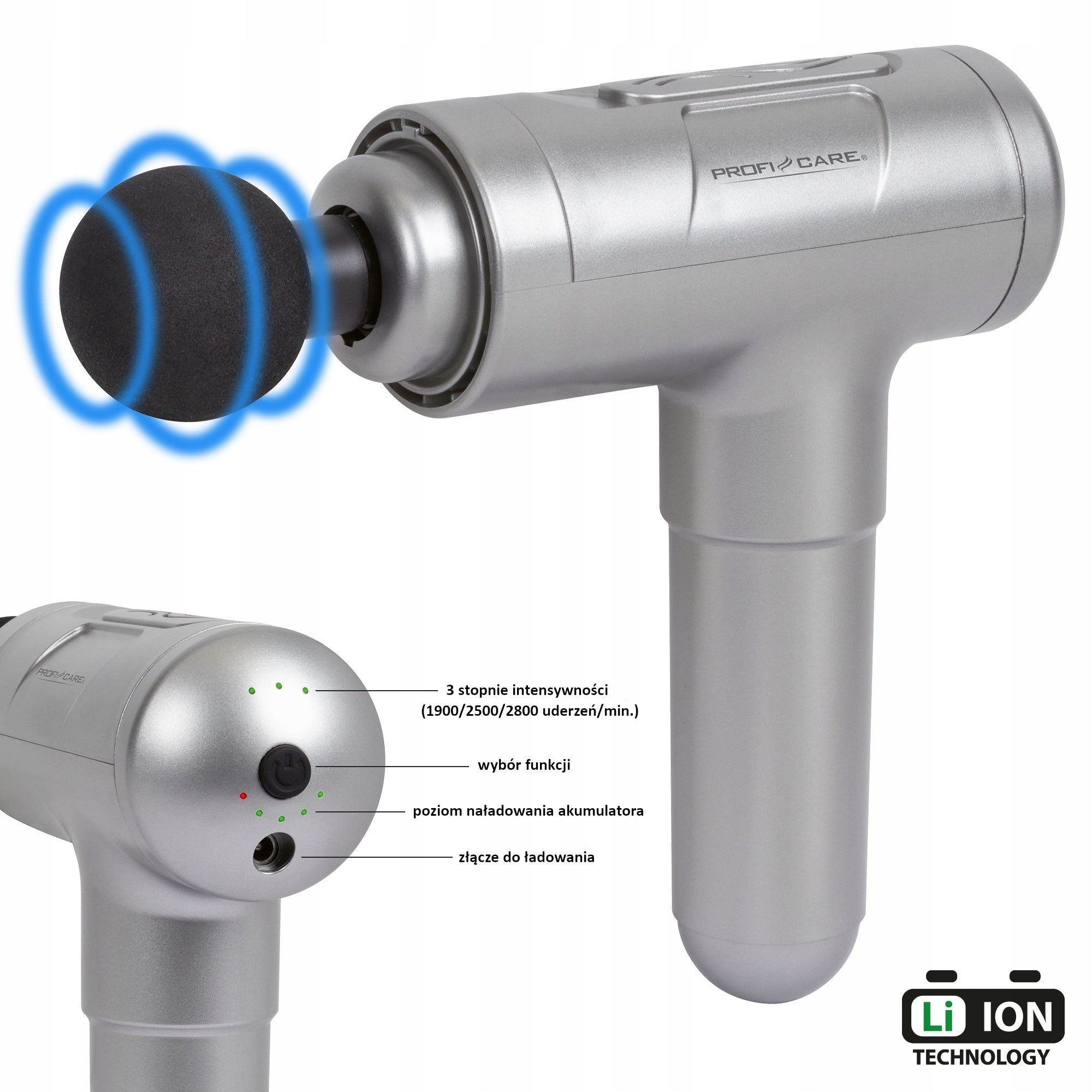 PISTOL VIBRATING BODY MASSAGER PROFICARE Brand Proficare