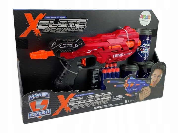 Wildpistole mit Schaumstoffgeschossen und Zubehör, JLX7219, rot