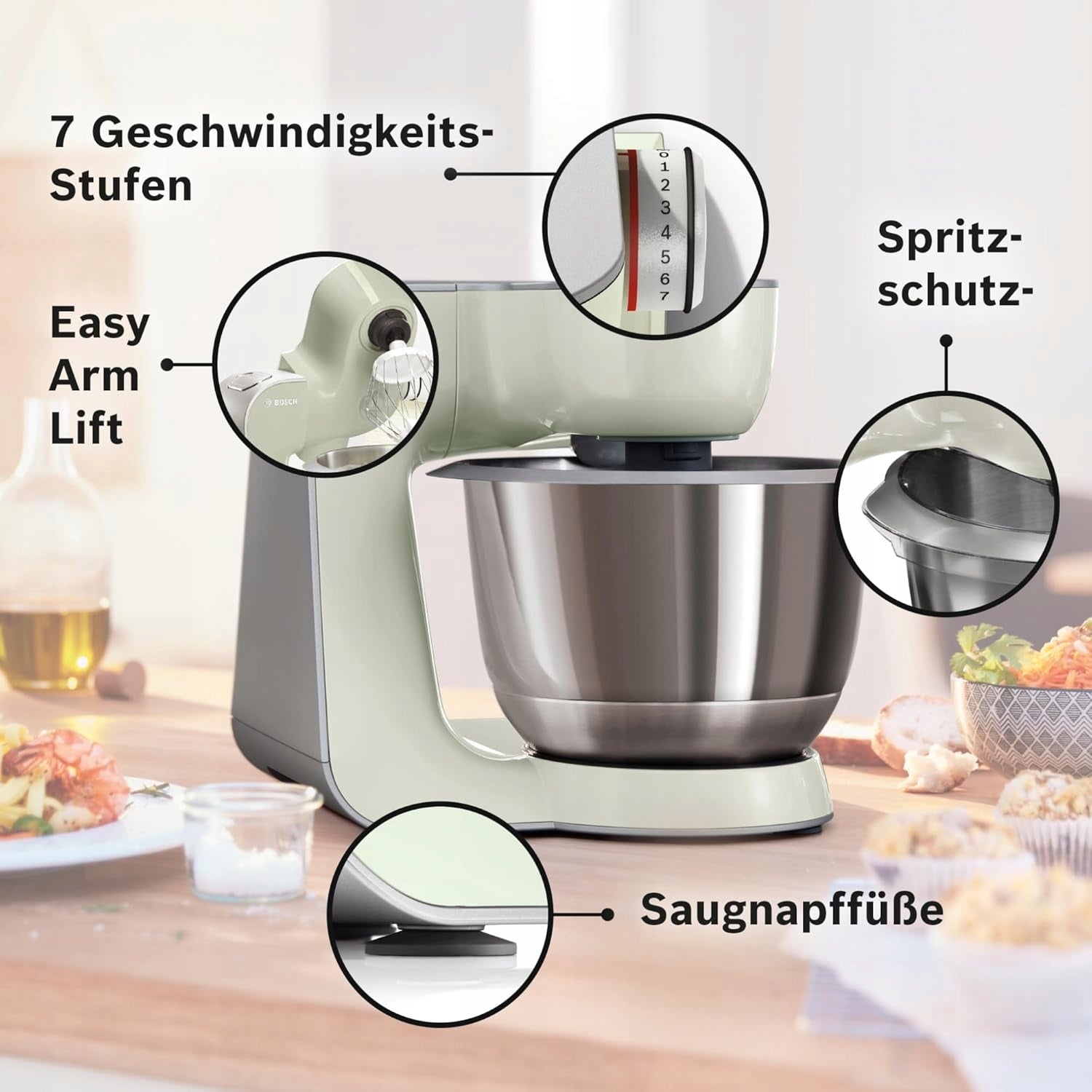 PLANETARY FOOD PROCESSOR 1000W BOWL 3,9L STAINLESS STEEL WHISK HOOK Manufacturer code 5902912866444