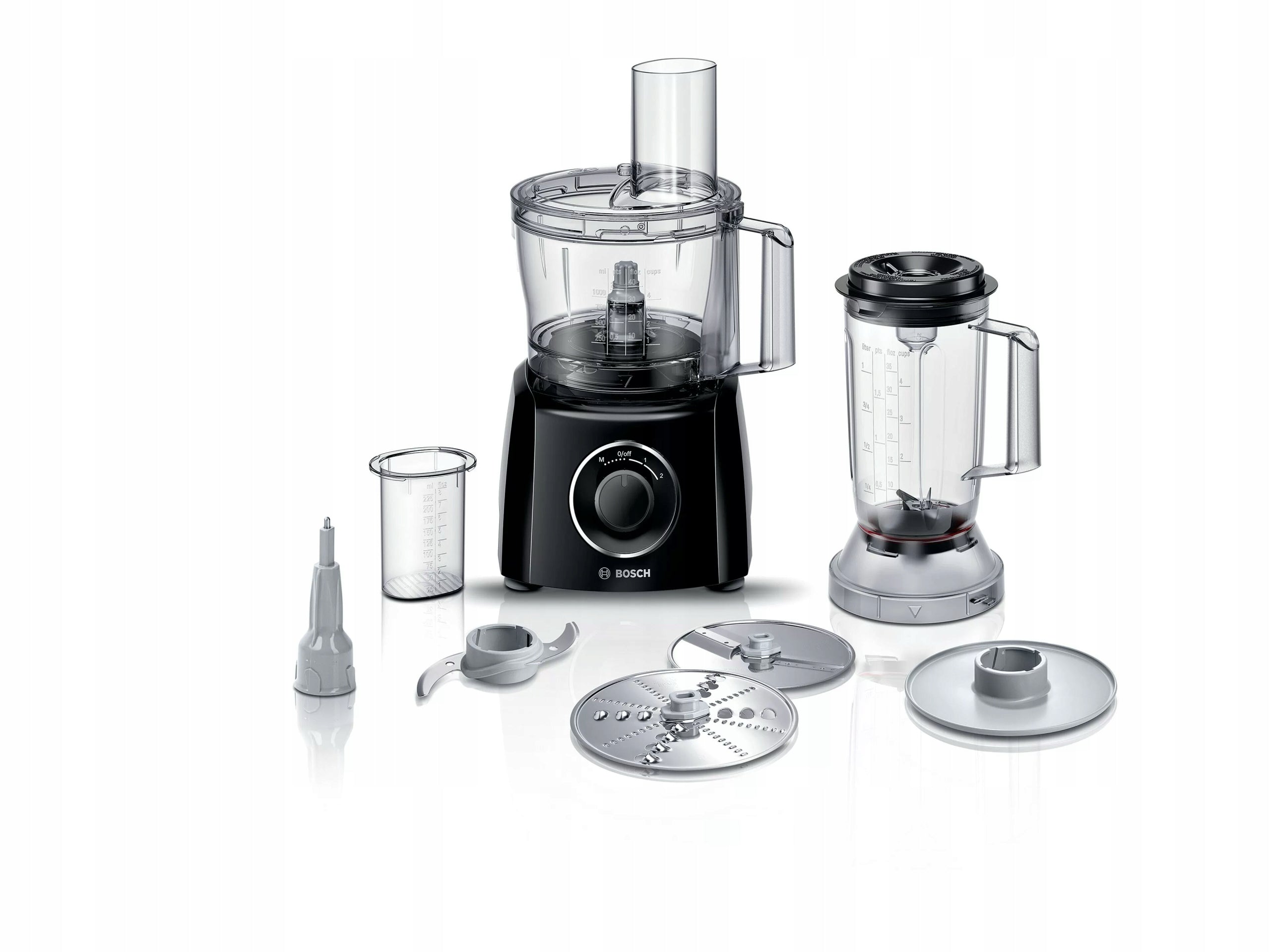 PLANETARY FOOD PROCESSOR BOSCH 800 W 2,3l Black MultiTalent BLENDER GRATER Power rating 801 W